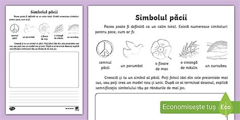 Ziua Păcii: Simbolurile păcii – Planșe cu vocabular